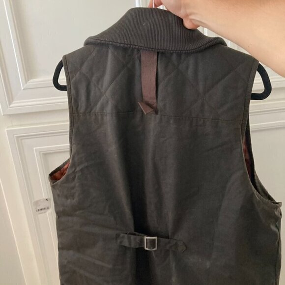 NWT We The Free Benny Waxed Vest Olive Flannel Sz S - Picture 9 of 11